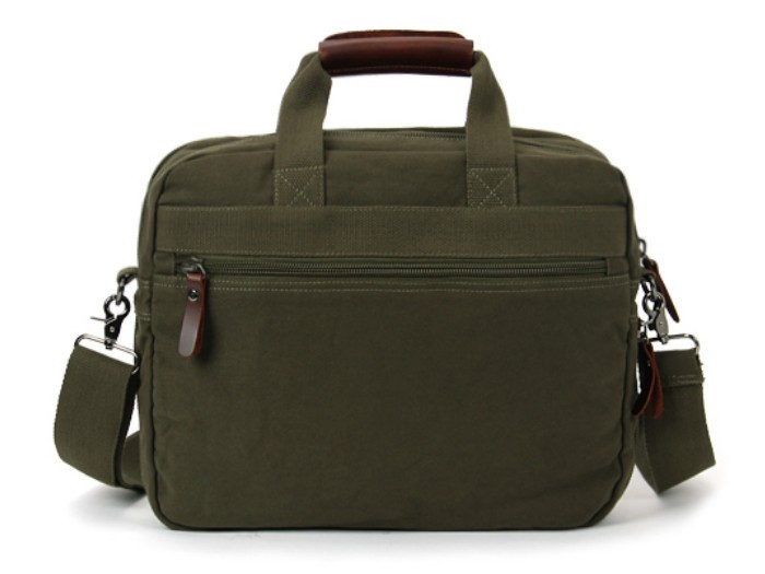 Canvas computer bag, canvas briefcase - BagsEarth