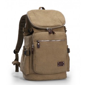 khaki Canvas backpack mens