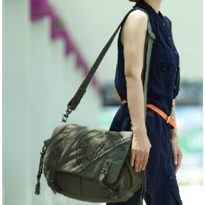 army green school shoulder bag
