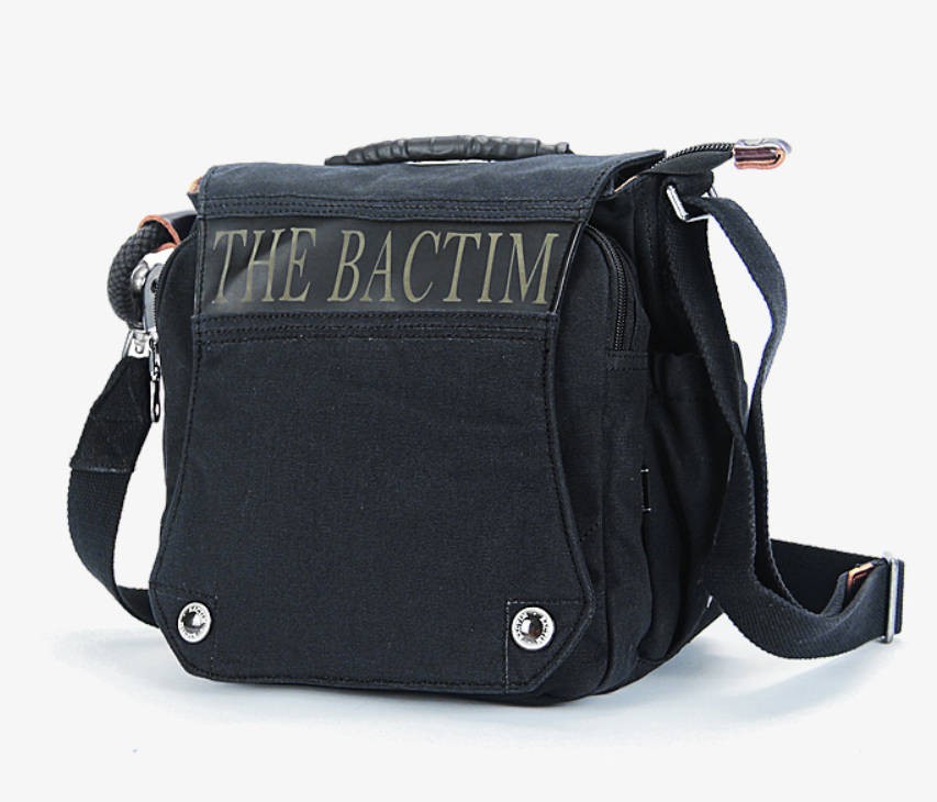 Travel shoulder bag, mens canvas shoulder bag - BagsEarth