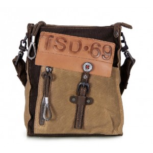 Canvas shoulder bag, man bag