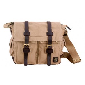 khaki Satchel shoulder bag