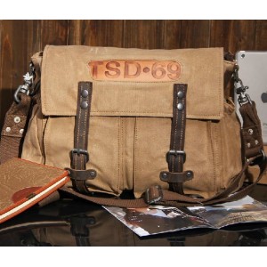 khaki european shoulder bag