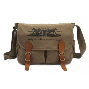 Canvas messenger bag for men, military canvas messenger bag