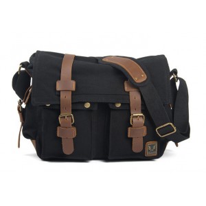 Army canvas shoulder bag black