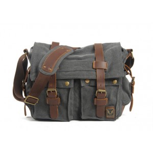 Army canvas shoulder bag, vintage shoulder bag