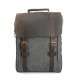 grey Vintage canvas rucksack backpack