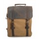 khaki Vintage canvas rucksack backpack