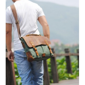 green men messenger bags