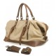 beige Canvas overnight bag