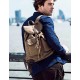 khaki Men's everyday backpack purse