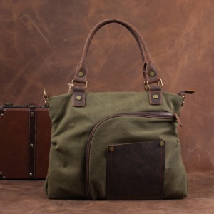 army green canvas handbag