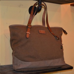 brown canvas bag