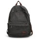 BLACK Casual Washed Canvas Backpack