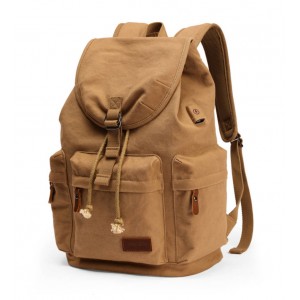 Stylish Drawstring Canvas Laptop Schoolbags