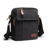 BLACK Small Leisure Canvas Crossbody Bags