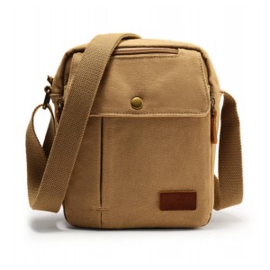 KHAKI Small Leisure Canvas Crossbody Bags