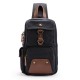 BLACK Fashion Multi-function Canvas Chest Packs