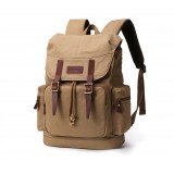 KHAKI Travel Canvas Laptop Rucksacks For College