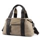 Khaki Canvas Shoulder Bag For Journey