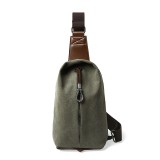 Green Fashionable Cross Body Canvas Bags