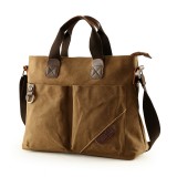BROWN Canvas Messenger Bags For Teens