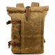 khaki Best Canvas Backpack For Travel