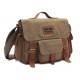 Canvas and leather satchel