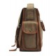 coffee Canvas and leather satchel