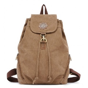 Vintage canvas rucksack, canvas knapsack backpack