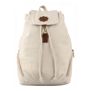 beige Vintage canvas rucksack