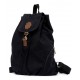 black canvas knapsack backpack