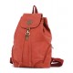 red canvas knapsack backpack