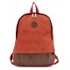 red Vintage canvas backpack for women