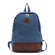 blue Vintage canvas backpack for women