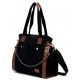 black large canvas messenger bag for women