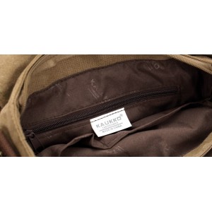 khaki Vintage canvas messenger bag men