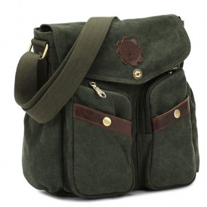 army green canvas satchels