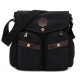 black Vintage canvas messenger bag