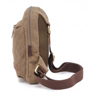 khaki Backpack with one shoulder strap