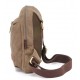 khaki Backpack with one shoulder strap