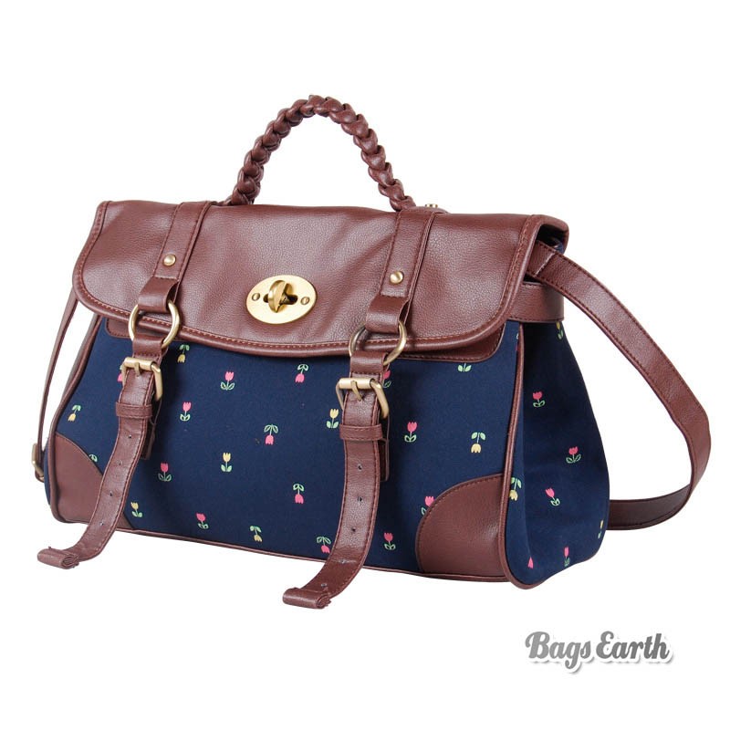 Blue Canvas And Leather Messenger Bag, Army Green Canvas Satchel Bag - BagsEarth