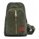 army green Backpack with one shoulder strap