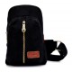 black Backpack with one shoulder strap
