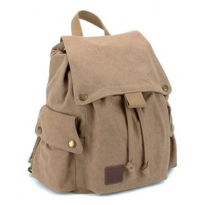 khaki Canvas backpack bag