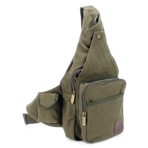 army green 1 strap backpack
