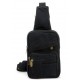 black backpack single strap