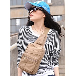 khaki backpack single strap