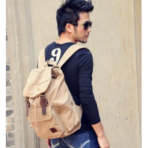 mens Canvas knapsack backpack