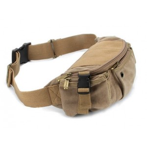 khaki unique fanny pack